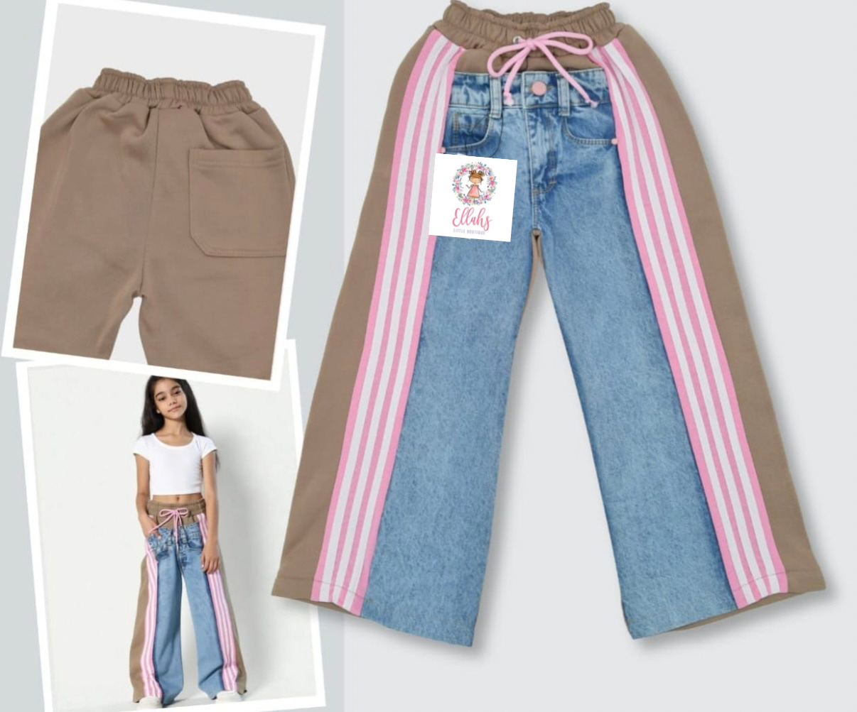 Pink Striped Jeans